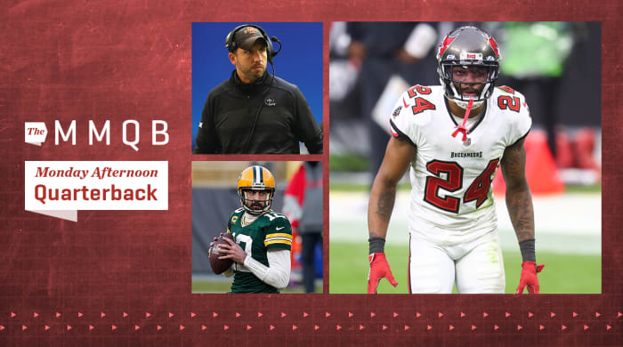 Carlton Davis, Matt Campbell and Aaron Rodgers